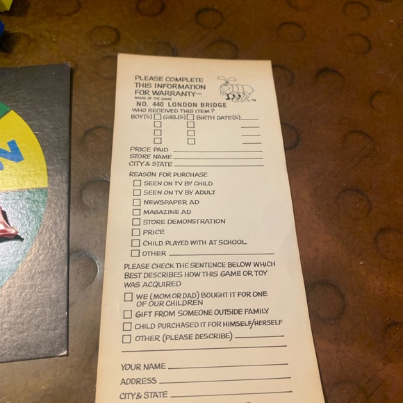 Game Vintage London Bridge is Falling Down Complete with box Cootie Co - Picture 8 of 13